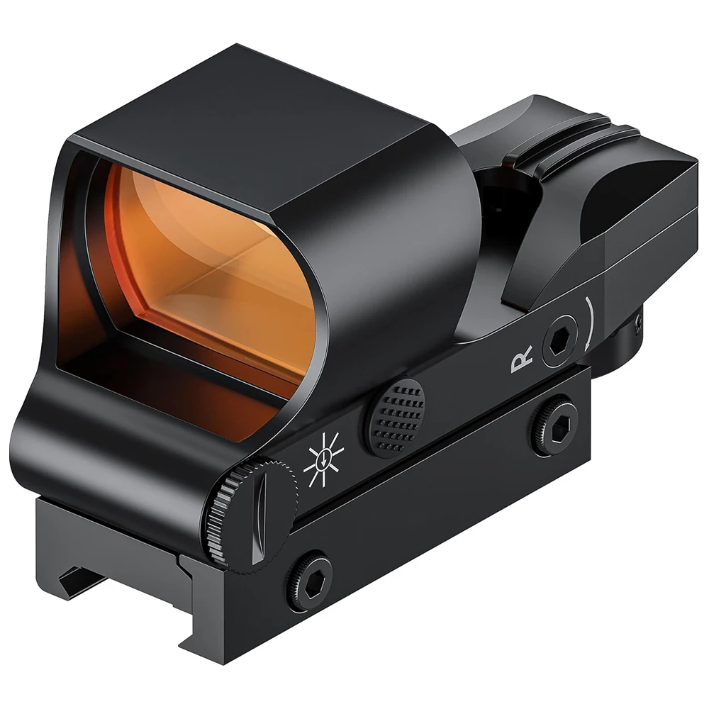 Mira réflex táctica, mira telescópica de punto rojo de 1x28x40mm, 4 retículas ajustables con soporte de riel Picatinny para rieles de 11mm - imagen 2