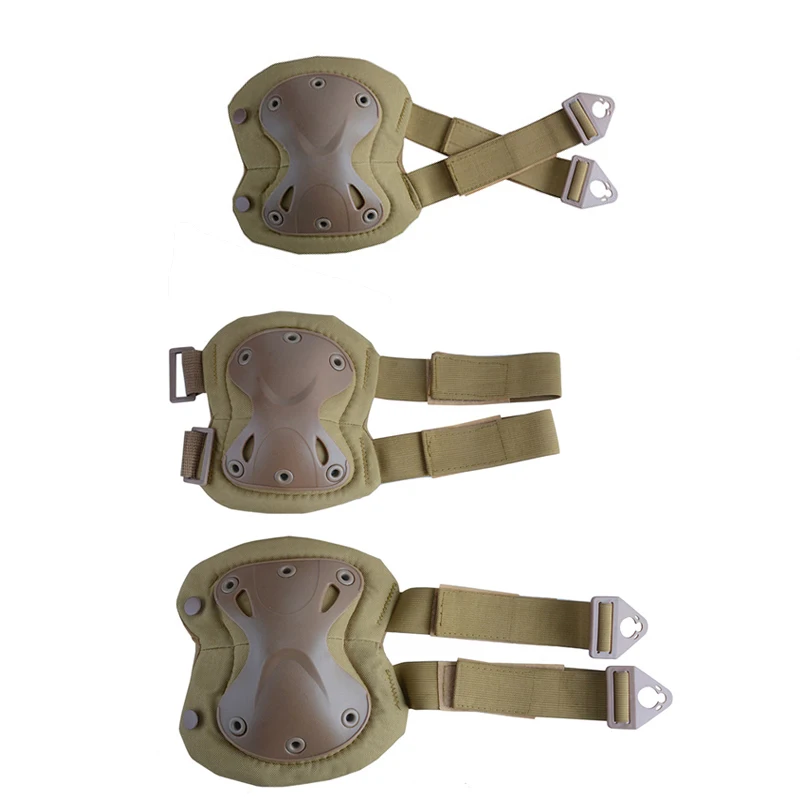 Rodilleras militares tácticas, pistola de aire, Paintball, caza, coderas, rodilleras, montañismo, Paintball, accesorios protectores al aire libre - imagen 2