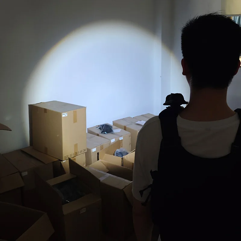 Lámpara de mochila táctica portátil para exteriores, cinta de hombro, cinturón de cintura, linterna, Zoom, luz estroboscópica, recargable por USB - imagen 2