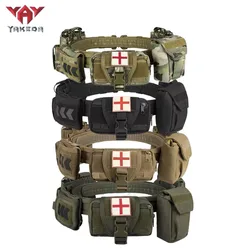 Yakeda Cinturón de pistola de aire de tráfico de seguridad de servicio de aplicación de la ley táctica de caza negra al aire libre