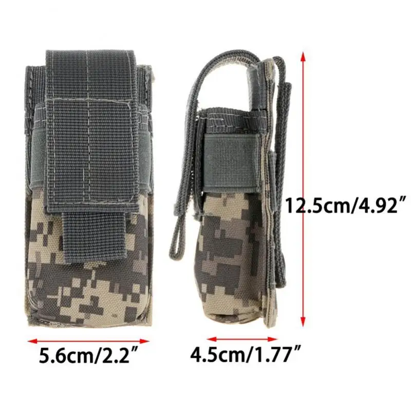 Bolsa táctica para linterna Molle, soporte para antorcha, bolsa para revista individual, funda para cuchillo, M5, EDC, 9mm, riñonera para caza al aire libre - imagen 5