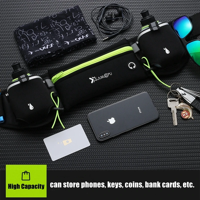 Riñonera para correr para hombre y mujer, riñonera para deportes al aire libre, Maratón, teléfono, bolsa para botella de agua, bolsillo para Fitness - imagen 3