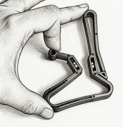 Gancho magnético táctico EDC para cinturón MOLLE de auriculares