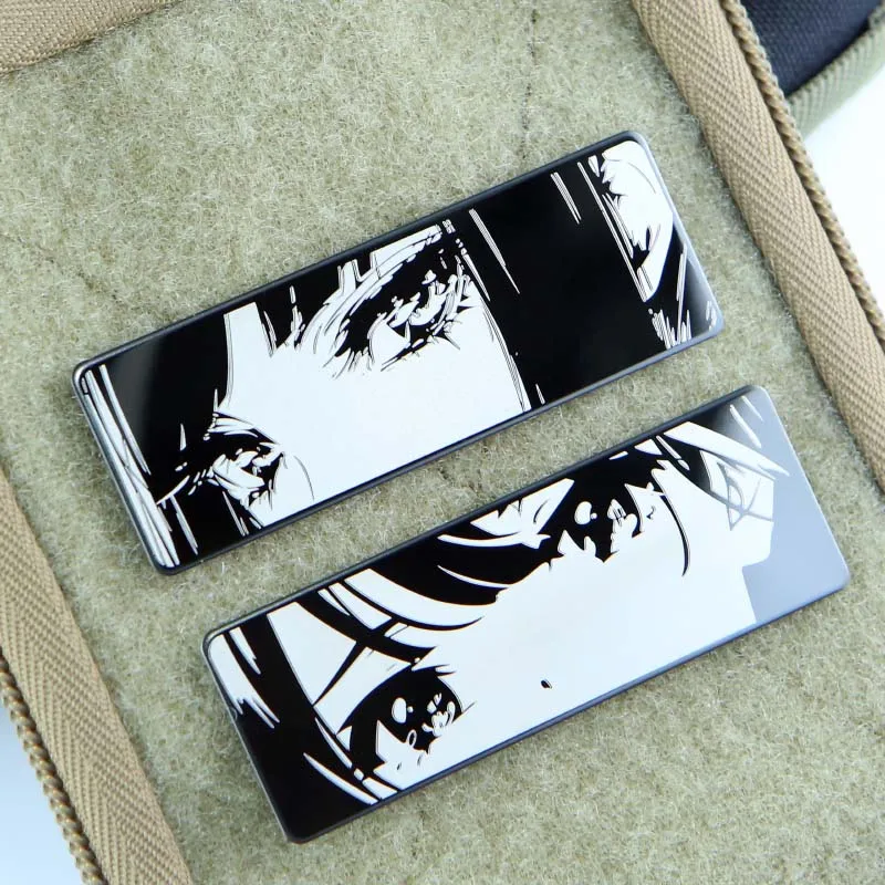 Parche de Metal de ojos de luna de marinero bidimensional de Anime para ropa, decoración de mochila, insignia táctica con gancho - imagen 2