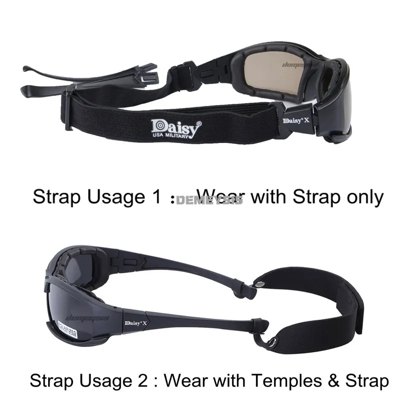 Gafas polarizadas C6 CS para caza, tiro táctico, gafas de protección Airsoft C5 X7, gafas de sol para motociclismo con Kit de 4 lentes - imagen 5