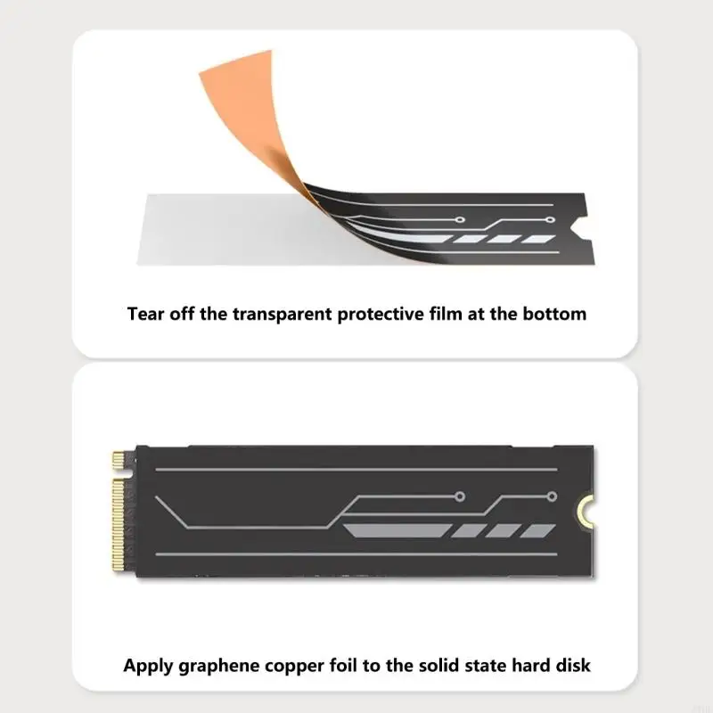 J1HC Altos rendimientos Grafenos Pad, almohadilla enfriamiento M.2 2280 SSDS SLUDS para PC M.2 - imagen 2