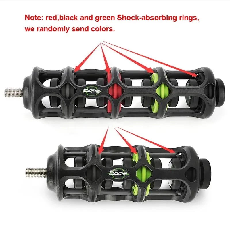 Tiro con arco 4 "6" estabilizador de arco compuesto absorbente de goma de plástico arco equilibrio vibración arco caza tiro al aire libre Acc - imagen 4