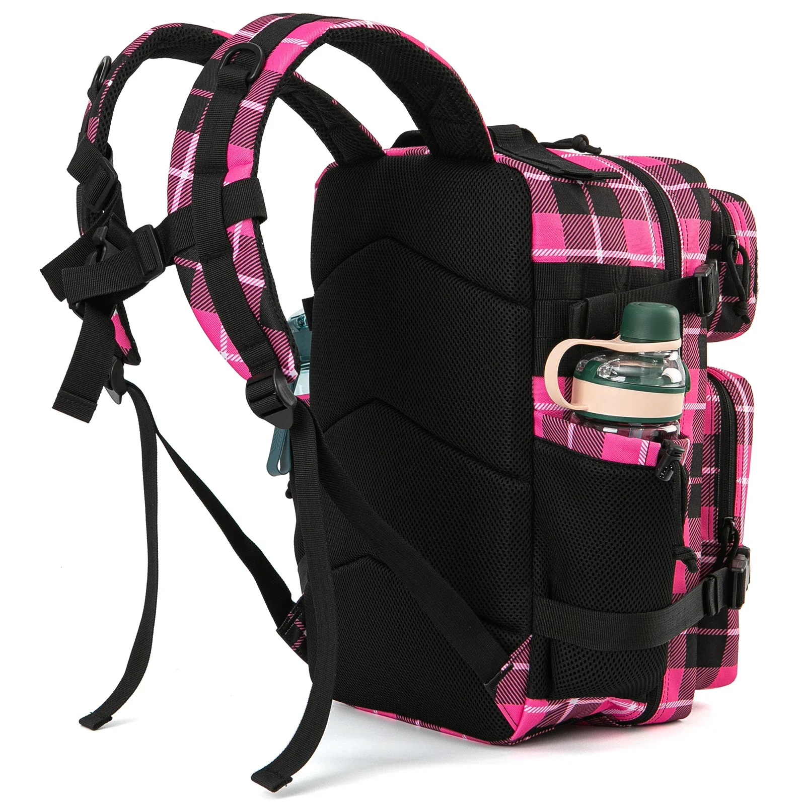 Mochila de 25L/45L para mujer/hombre para exteriores táctico, senderismo, mochila Molle con corte láser, mochila escolar, mochila de gimnasio con portavasos doble - imagen 3