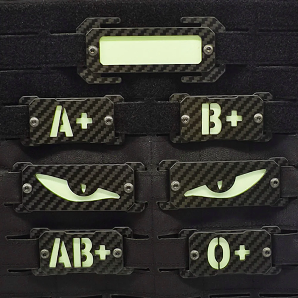 Parche táctico de fibra de carbono que brilla en la oscuridad, accesorio reflectante luminoso para mochila, sujetador, insignia, emblema - imagen 2