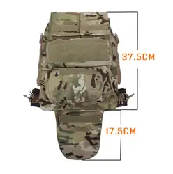 Panel trasero táctico MOLLE con cremallera y bolsa Mag para chaleco