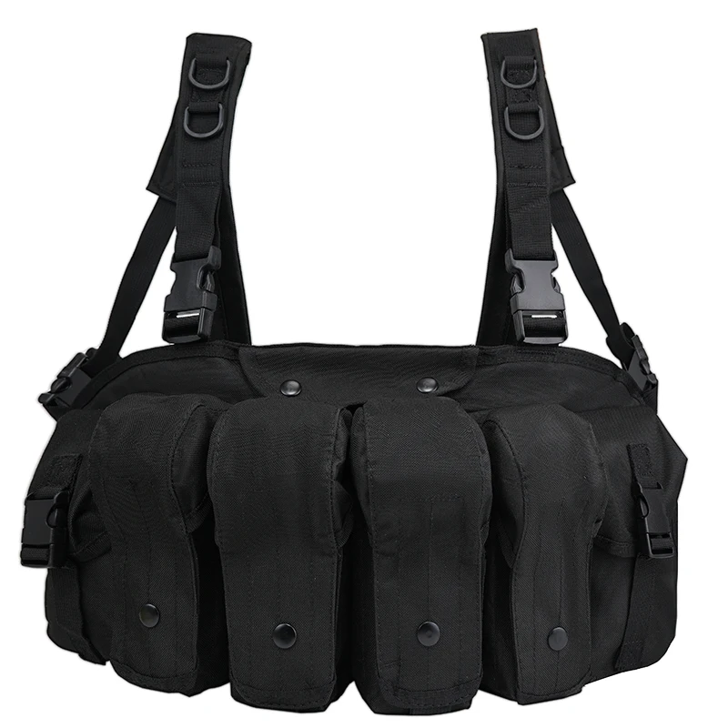 Chaleco de asalto táctico AK47 con bolsa para revistas, chaleco de infantería ajustable para exteriores, Airsoft, Paintball, caza, juego de guerra - imagen 4