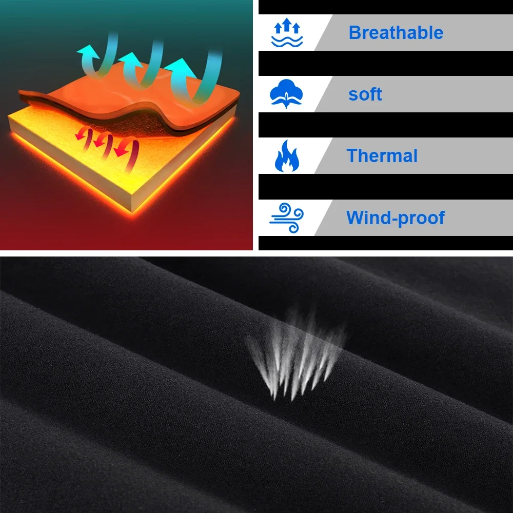 Mascarilla térmica de invierno para hombre y mujer, pañuelo para la cara, calentador de cuello, polaina, esquí, ciclismo, bufanda de tubo, senderismo, Snowboard, motociclista, deportes, máscaras de lana - imagen 3