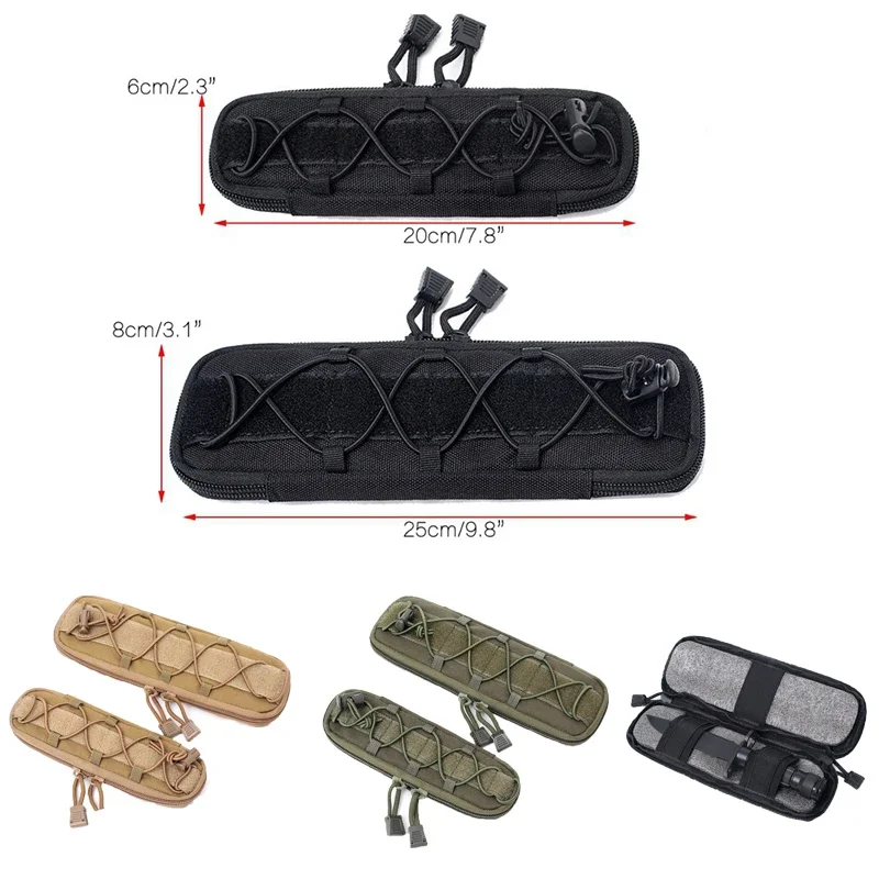 Funda para cuchillos Molle Airsoft, bolsas para cuchillos tácticos, riñonera pequeña, herramienta EDC, bolsas de caza, soporte para linterna, equipo - imagen 3