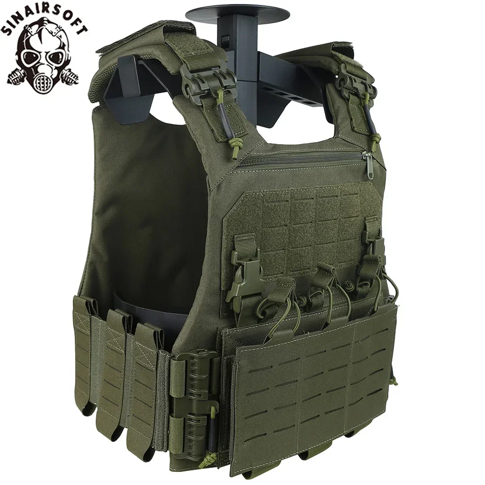 Tactical VCU Vest Lightweight Laser Cut Plate Quick Release Buckle Gear Hunting Plate Carrier With 556 762 Magazine Pouch