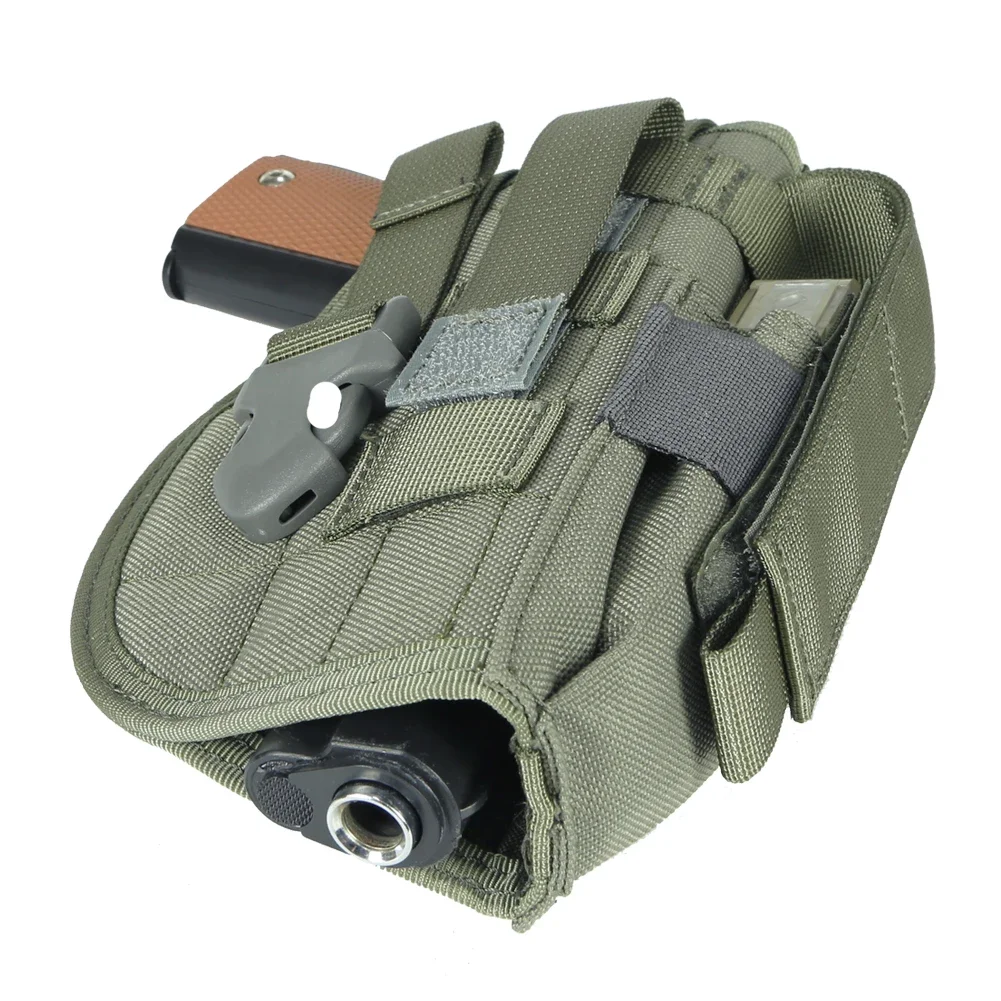 Funda táctica Universal Molle para pistola, bolsa de transporte oculta para pistola con bolsa para revistas de 9mm para caza G17 19 M9 - imagen 5