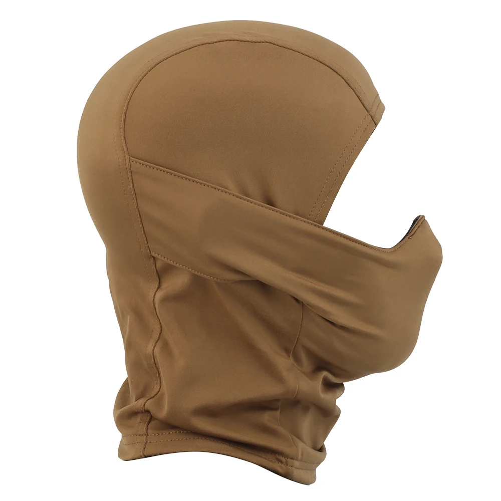 Máscara táctica de silicona para la cabeza, capucha para exteriores, media cara, suave y transpirable, protector solar a prueba de viento, cubierta para sombreros de caza Airsoft - imagen 3