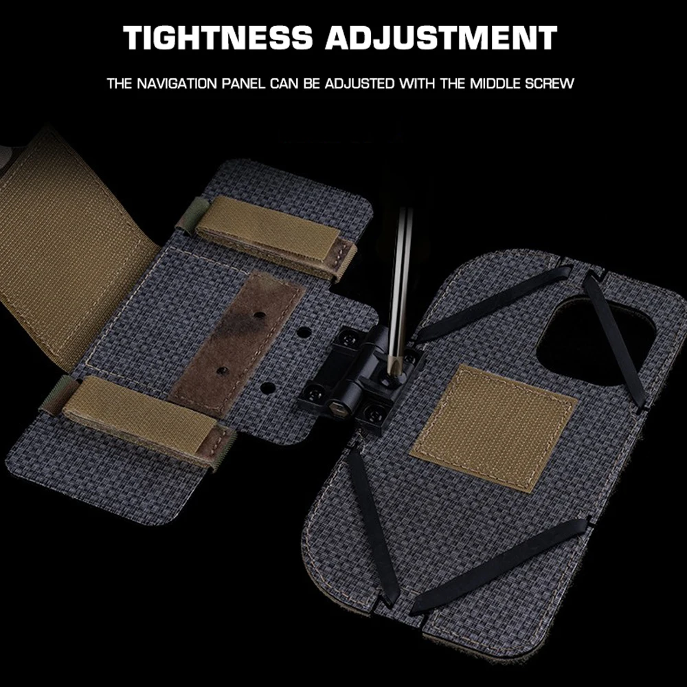 Tablero de navegación plegable MOLLE táctico para IPHONE 15 PRO MAX, bolsa para teléfonos móviles, chaleco de caza Airsoft, funda para mapa, equipo de Panel administrador - imagen 5