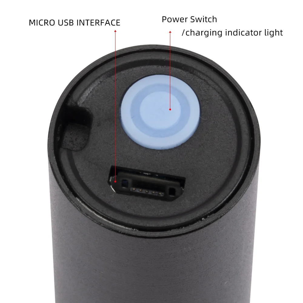 Cable USB de carga incluido con la linterna