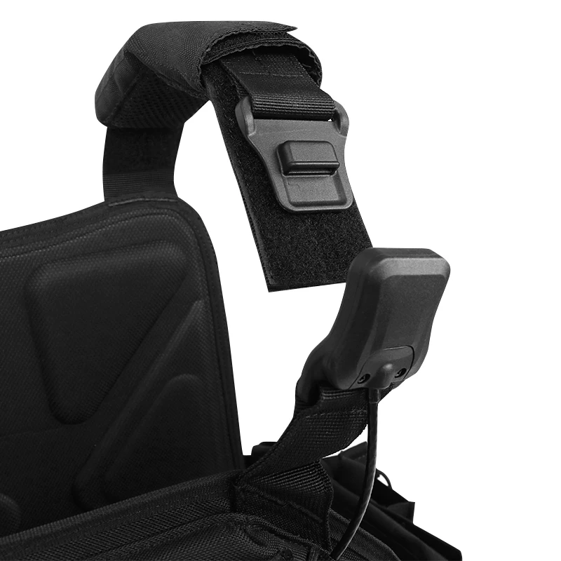 Chaleco táctico ligero de liberación rápida portador de placa de combate 1000D Nylon Molle Chaleco táctico negro - imagen 5