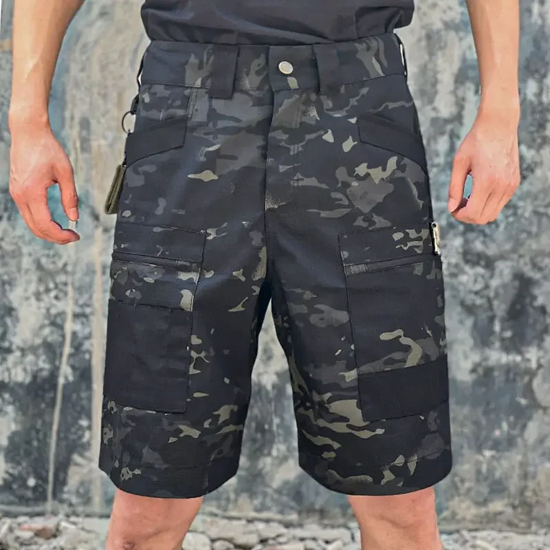 Pantalones cortos de camuflaje para hombre, Shorts finos de secado rápido, múltiples bolsillos, juegos CS, senderismo al aire libre, pesca, Verano - imagen 4