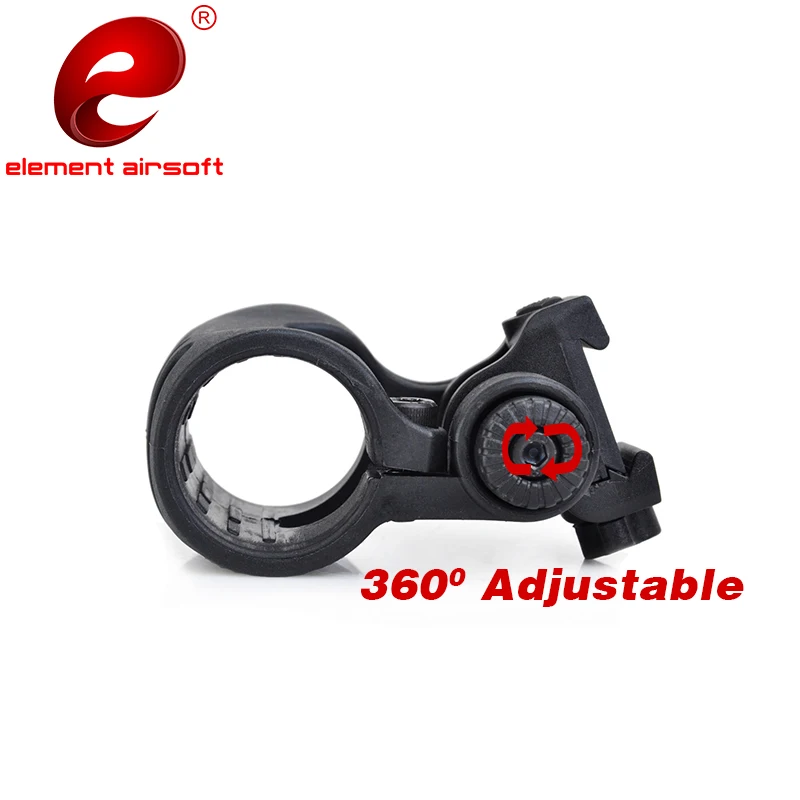Element Airsoft-Soporte de luz táctica para Rifle, montaje para linterna de caza, con ajuste de 25,4mm de diámetro, 360 ° - imagen 2
