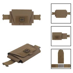 El pequeño, ligero y rápido botiquín de primeros auxilios con sistema MOLLE es una bolsa de montaje tipo dividido.