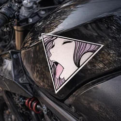 Pegatina reflectante impermeable – Chica anime sexy para coche o moto