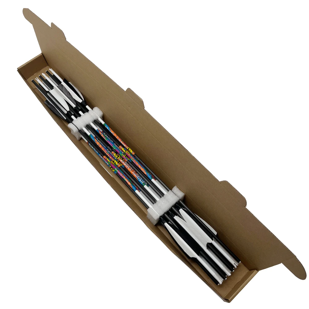 Flecha de carbono de 30/32 pulgadas, punta de flecha reemplazable para arco compuesto/recurvo, tiro con arco, caza, objetivo, 12 Uds. - imagen 5