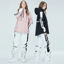 Traje de esquí impermeable unisex capucha compacto mono nieve cálido
