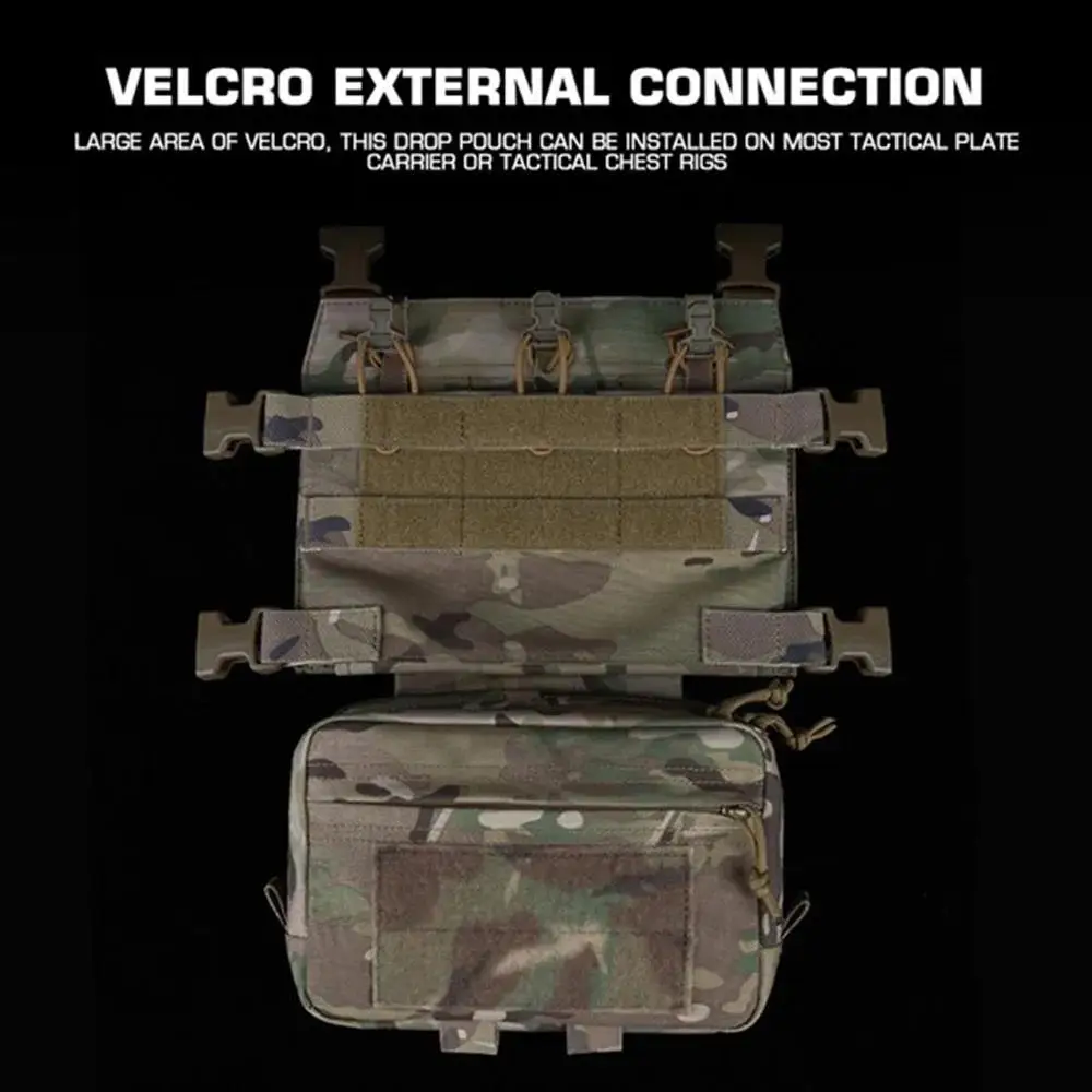 Bolsa de caída GP serie R (8x5 pulgadas), chaleco táctico, subbolsa colgante para el pecho, bolsa de accesorios de expansión, bolsa de almacenamiento - imagen 4