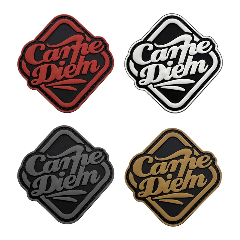 Parche de gancho y bucle interesante con letras creativas, accesorios de PVC, parches brillantes, insignia moral para exteriores, insignias tácticas para ropa - imagen 2