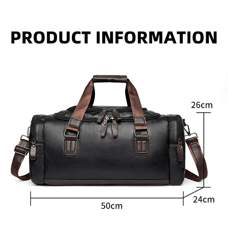 Bolsa de lona de viaje scione en negro, vista general