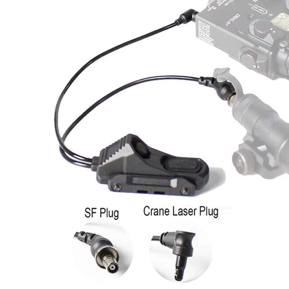 Interruptor remoto táctico doble función para PEQ-15 NGAL y linterna