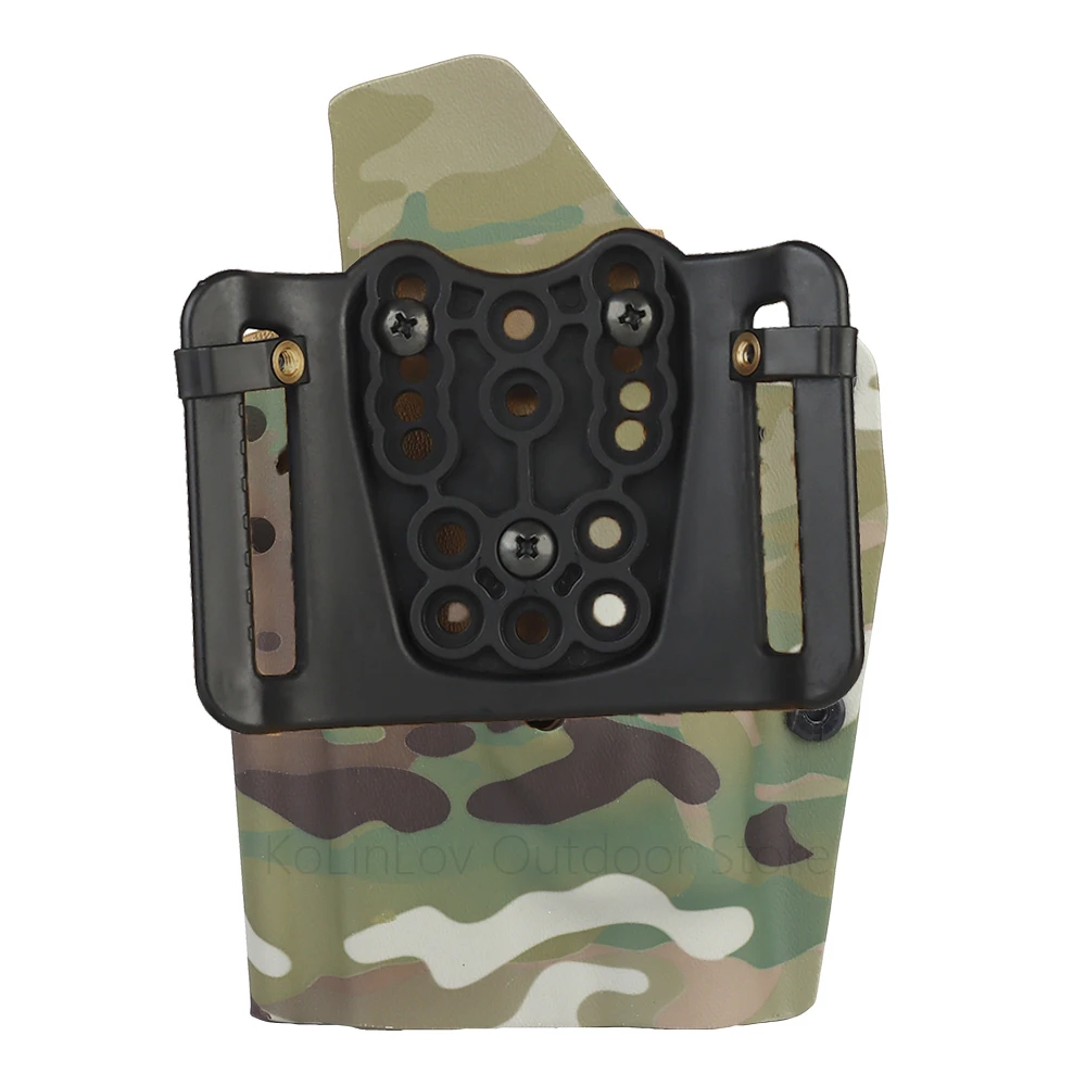 Funda táctica para linterna de TLR-1, Material ligero Kydex para Glock17/19/19x, caza, Airsoft, QLS, fundas de liberación rápida - imagen 3