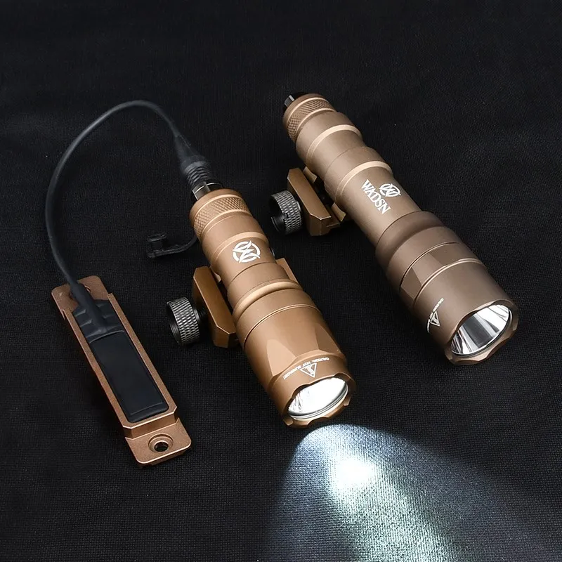 Linterna táctica de alta potencia, luz blanca, interruptor trasero de Metal, ranura para tarjeta, compatible con riel m-lok Keymod, M600, M300, M600DF, M300A, 1400 lúmenes - imagen 5