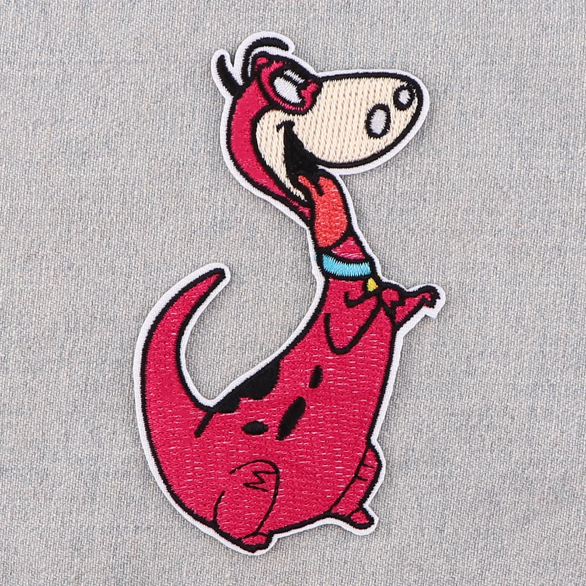 Parche de dinosaurio bonito, parches bordados a rayas para ropa, pegatinas, insignias, parches de hierro de dibujos animados para ropa, apliques DIY - imagen 2