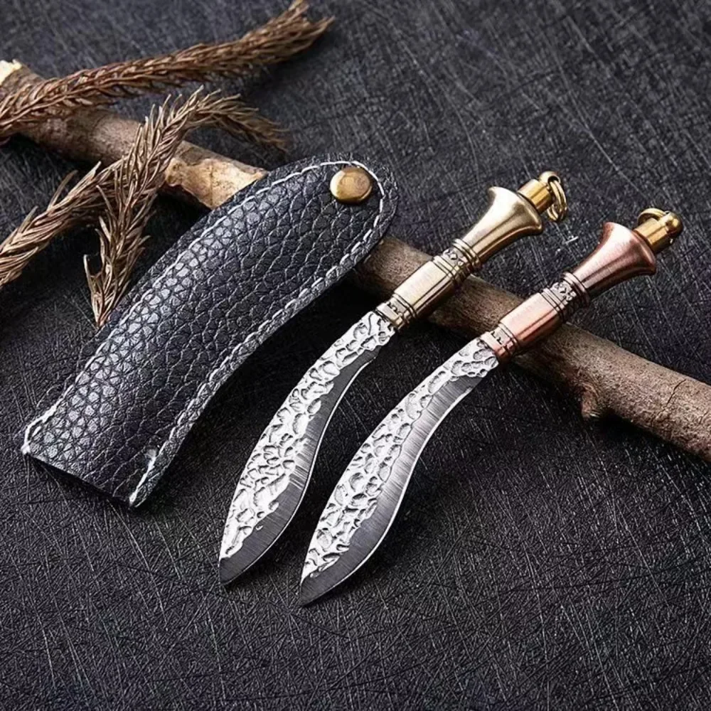 Cuchillo EDC mini acero inoxidable con funda de cuero - imagen 3