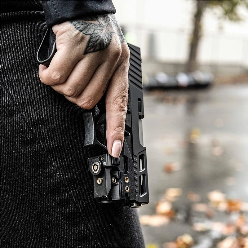 Mira láser compacta táctica para Glock 43X 19 G43X MOS rojo/verde Airsoft pistola magnética recargable Picatinny Rail caza - imagen 3