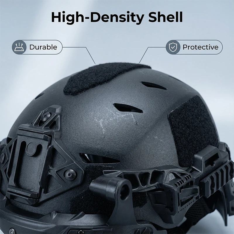 Casco Táctico Wendy 3.0 con Gafas, Carcasa de ABS, Lente de PC Ajustable Antivaho, Casco Protector de Combate para Airsoft y Paintball - imagen 4