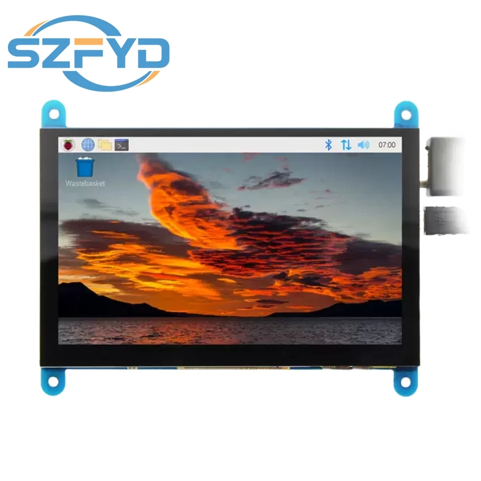 Pantalla Raspberry Pi de 5 pulgadas, 800x480 px, 4B/3B, IPS, USB, 5V, condensador de potencia, pantalla táctil, Compatible con HDMI - imagen 4