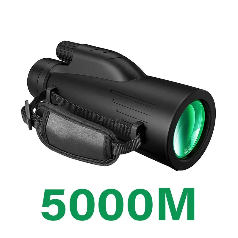 Monocular potente de 5000M, Monocular de visión nocturna de 12x50, telescopio portátil de largo alcance, gran aumento profesional - imagen 4