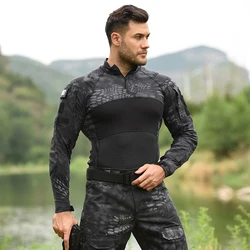 Conjunto táctico camuflaje elástico – Camisa y pantalones para softair