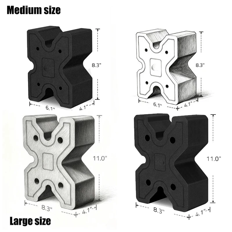 Soporte de banco táctico X-Block para Rifle, adaptador antiarañazos de espuma EVA, soporte de tiro con reducción de retroceso para caza - imagen 3