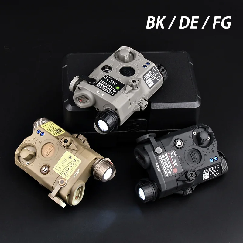 PEQ-15 táctica para Airsoft Scout, luz LED estroboscópica IR, con punto rojo, verde y azul, 20mm, LA-5B - imagen 2