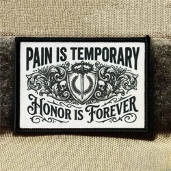 Parche táctico El Dolor es Temporal Honor Eterno–Gancho bucle mochila