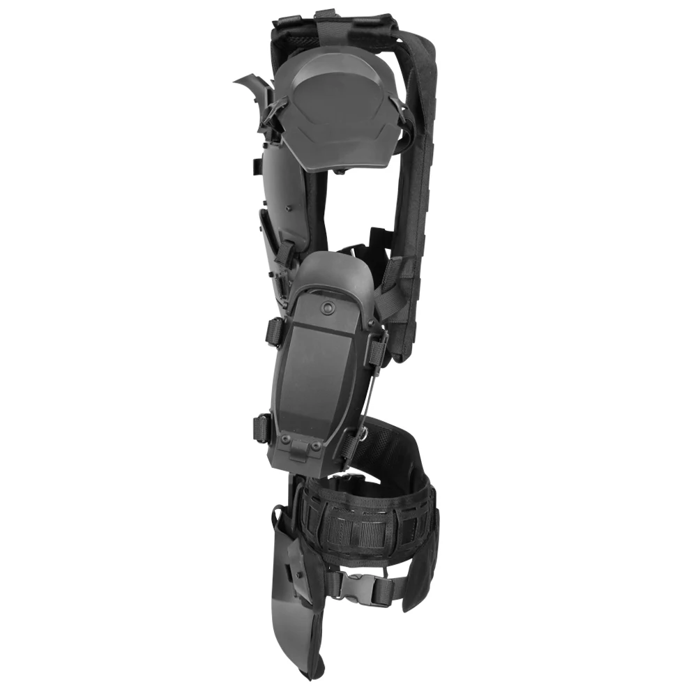 Chaleco de armadura para motocicleta, armadura de protección Modular para codo, pecho y entrepierna, cinturilla MOLLE ajustable, equipo táctico para juegos Airsoft CS - imagen 2