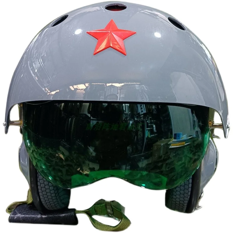 Casco piloto Four Seasons, casco de seguridad unisex de doble lente, accesorios de cine y televisión casco universal TK12 - imagen 5