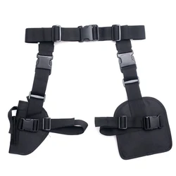 Funda táctica de pierna nailon para pistola y cargadores