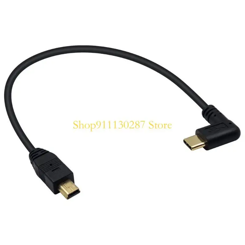Cable convertidor J1HC Mini USB a tipo C USB 3.1 90 grados para conectar y cargar cámaras - imagen 2