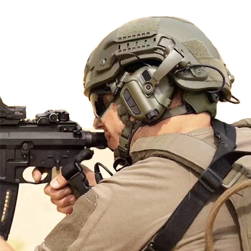 Auriculares tácticos EARMOR M32X MOD4 con pastilla electrónica avanzada de reducción de ruido y amplificación para rieles RAC - imagen 3
